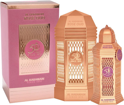 Parfum 50 years Rose Oud par Al Haramain unisexe, 100ml