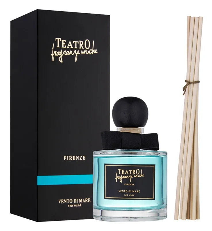 Diffuseur d'ambiance Teatro Fragranze Vent Marin avec bâtonnets, 100ml